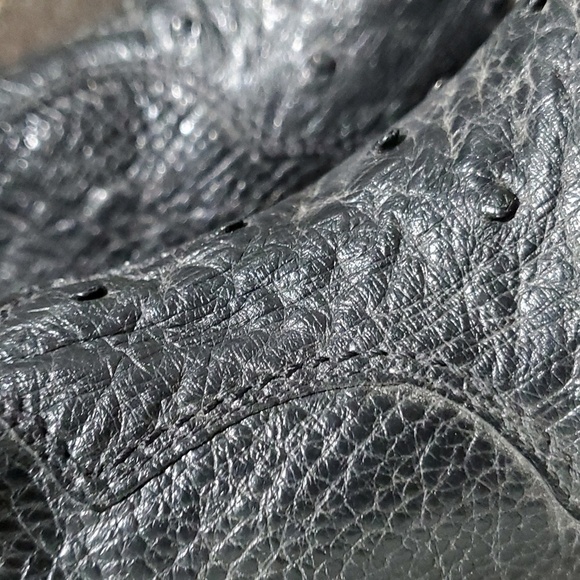 BLACK BOOTS COWGIRL GRETA BY ARANGO WESTERN POINTED TOE OSTRICH BOTAS - Picture 2 of 14